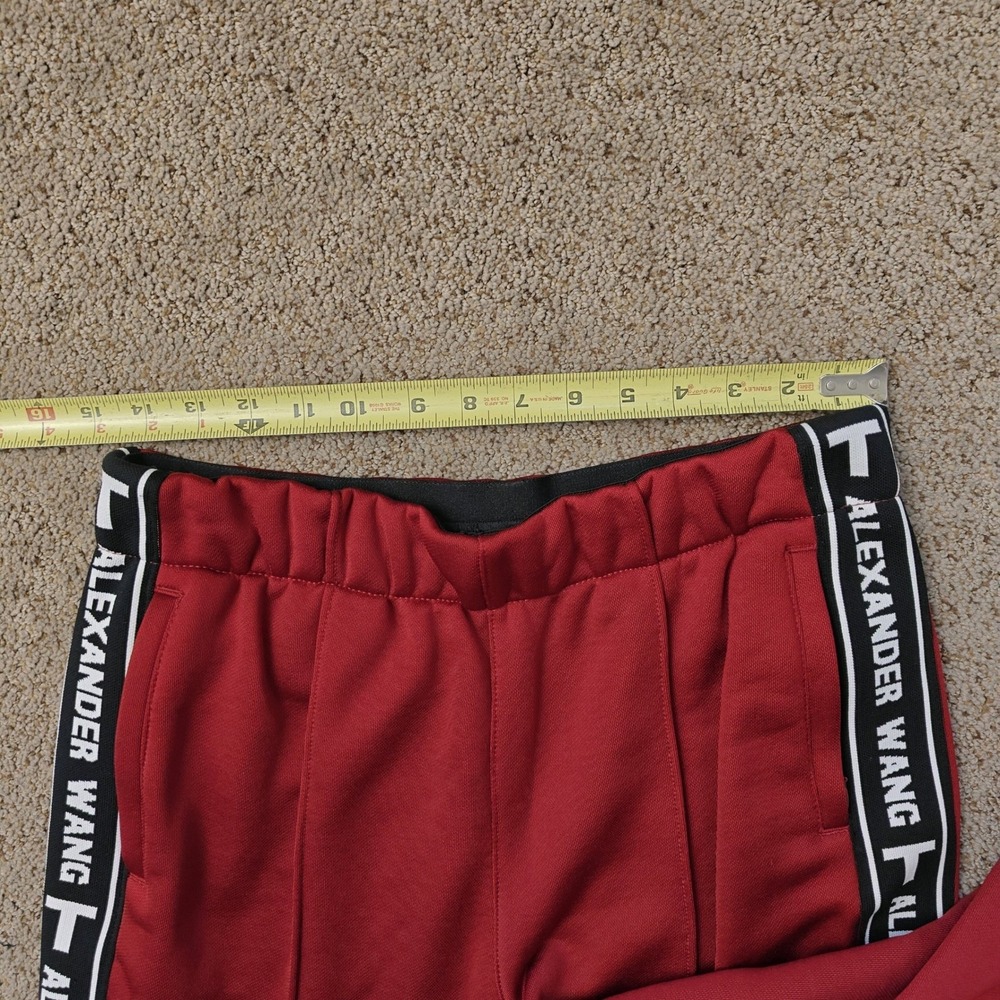 Alexander Wang Designer Track Pants Logo Joggers‎ Red Womens Size Small - Picture 10 of 12